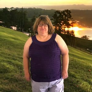 Double Take purple ruffled sleeveless blouse 3X!